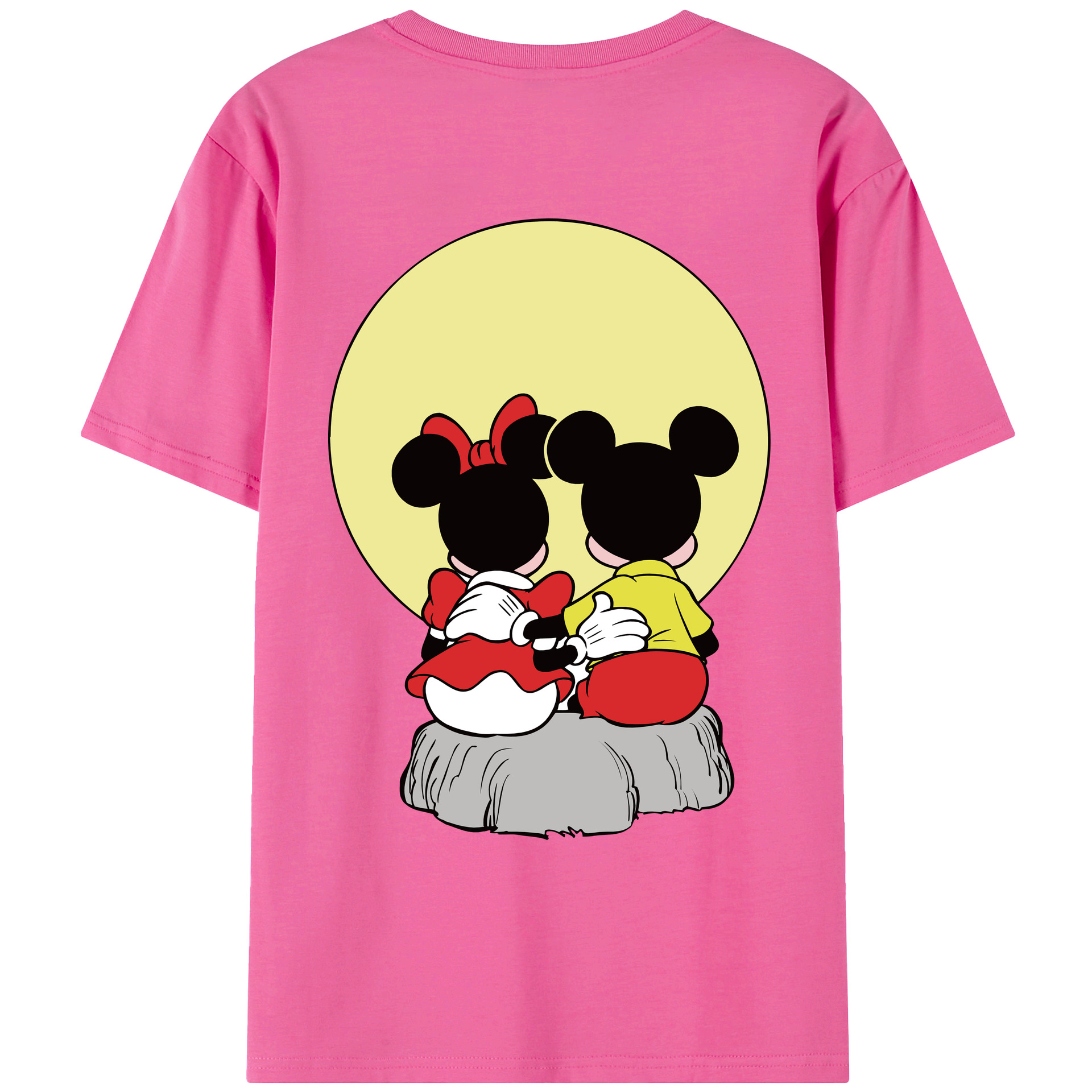 （画像用） ミッキーマウス Mickey Mouse レディース半袖Tシャツ(バックプリント)